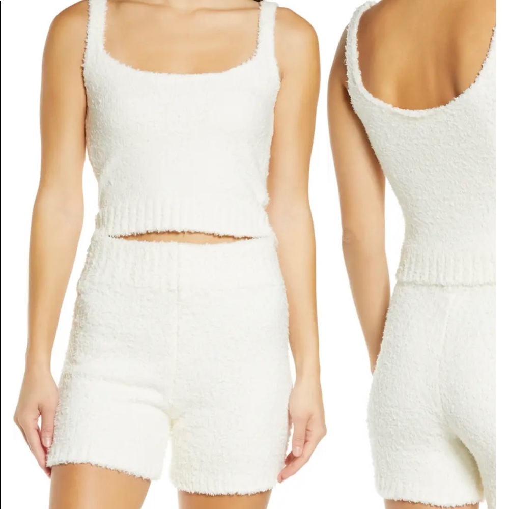 Skims Cozy Short Set Sz S/M in Bone